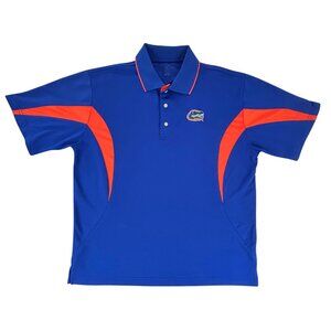 PGA Tour Men's University of Florida "Gators" Performance Polo in Blue/Orange L